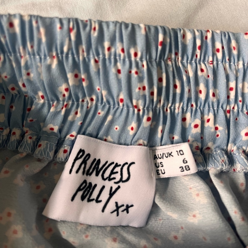 Princess Polly Blue Floral Ruffle Mini Skirt - Picture 4 of 4